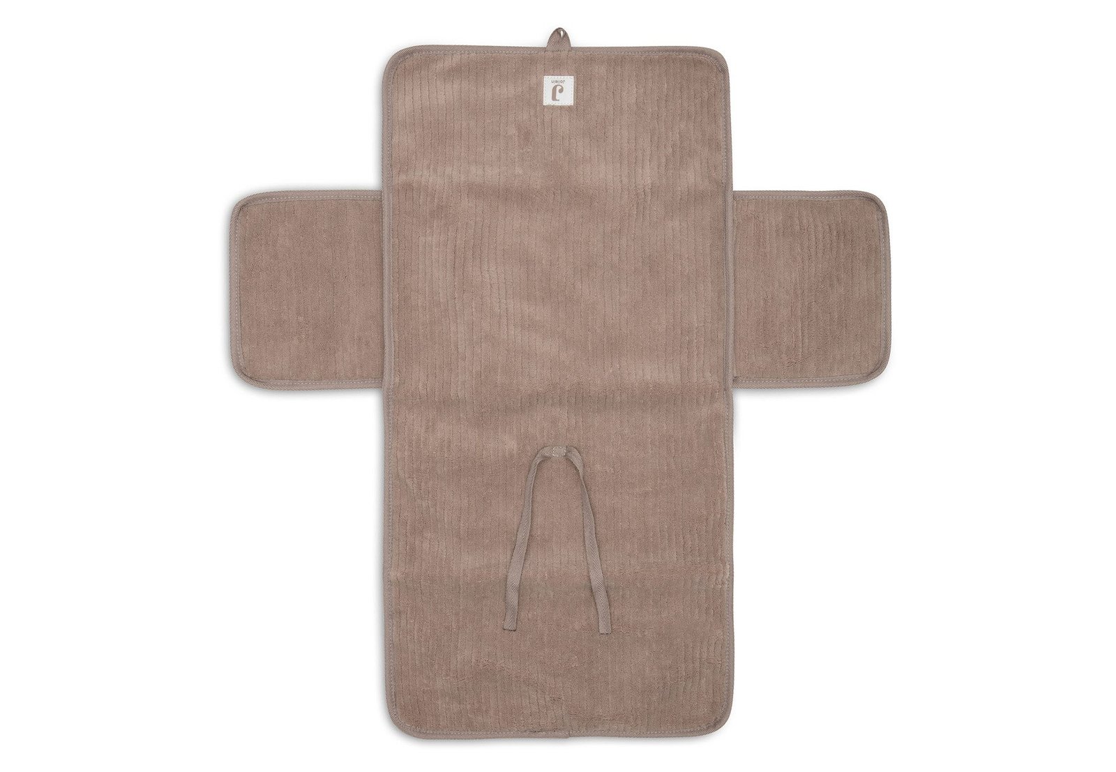 Jollein Skötbäddsunderlägg M Förvaringsfickor Cloudy Rib Milky Coffee