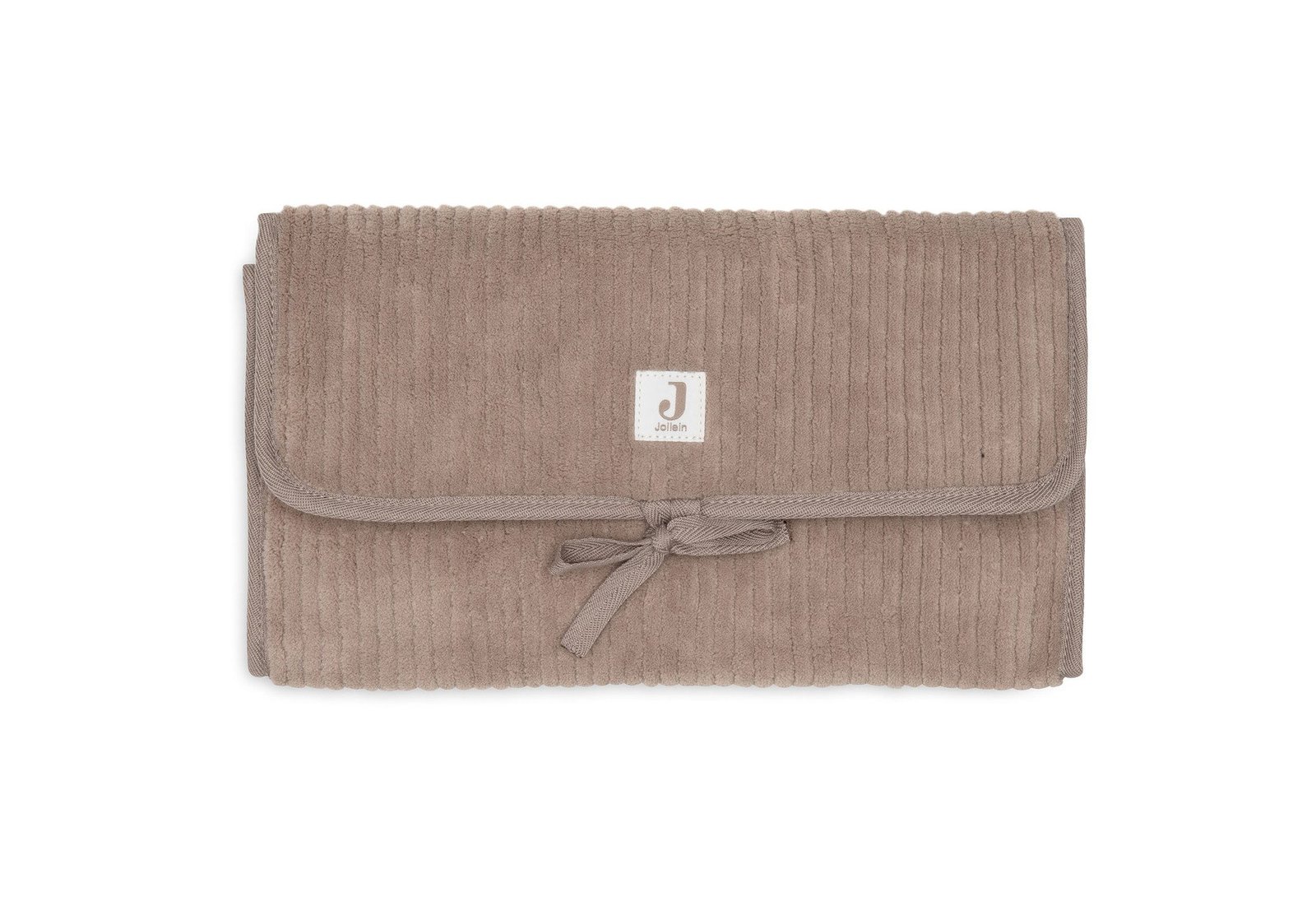 Jollein Skötbäddsunderlägg M Förvaringsfickor Cloudy Rib Milky Coffee