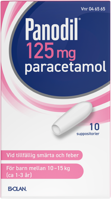 Panodil 125 mg Suppositorier 10 st
