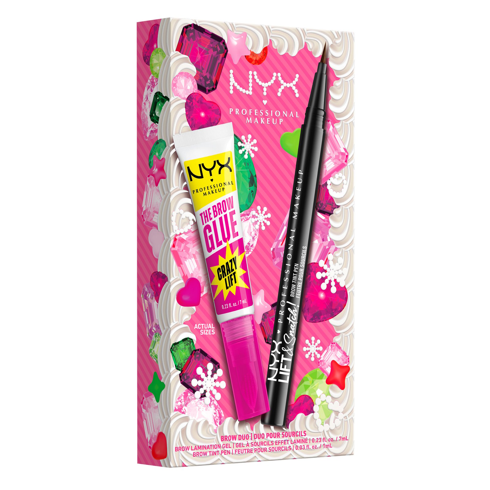 NYX Professional Makeup Brow Tint Espresso och The Brow Glue Crazy Lift