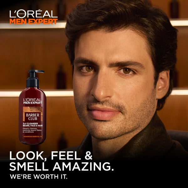 L'Oréal Paris Men Expert Barber Club rengöringsgel för normal hud 200 ml