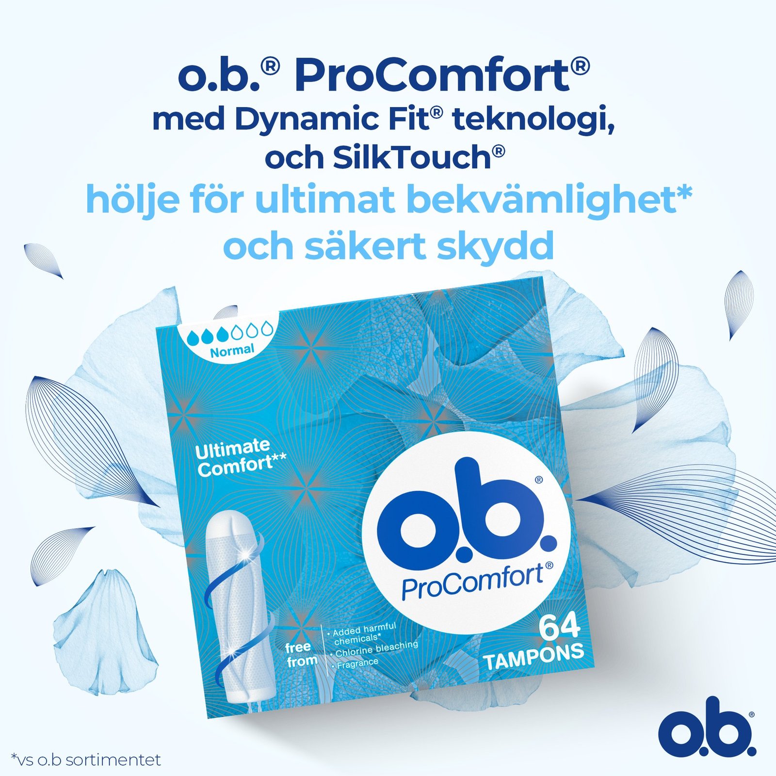 o.b ProComfort Tampong Normal 64 st