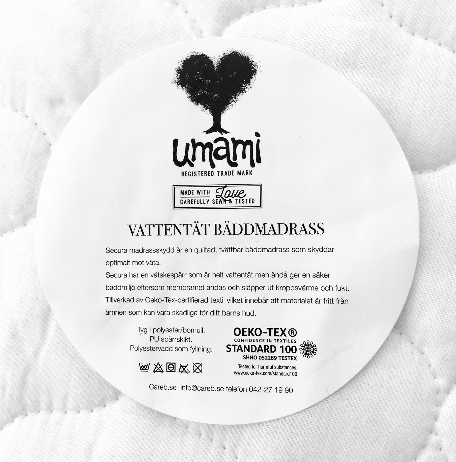 Umami Vattentätt Madrasskydd 90 x 200cm 1 st