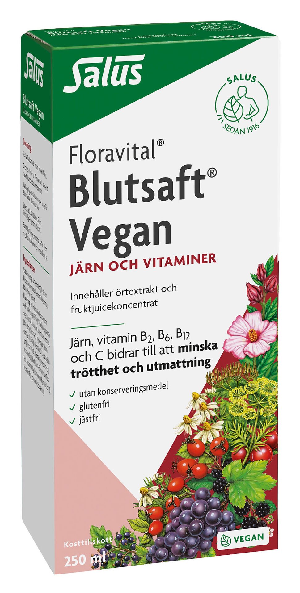 Salus Blutsaft Vegan Järn & Vitaminer 250 ml