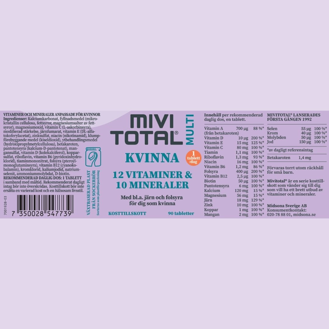 Mivitotal Kvinna 90 tabletter