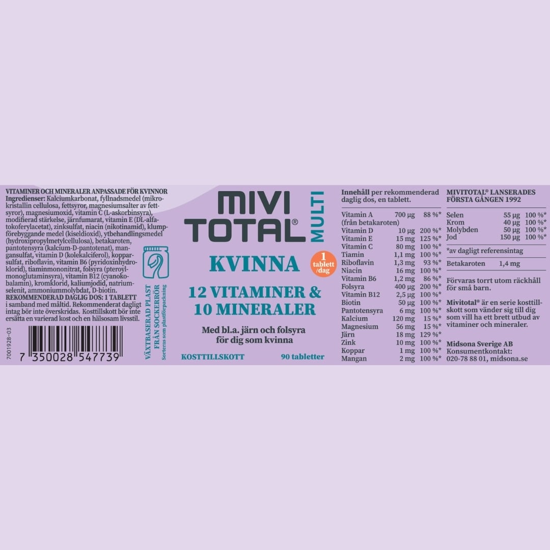 Mivitotal Kvinna 90 tabletter