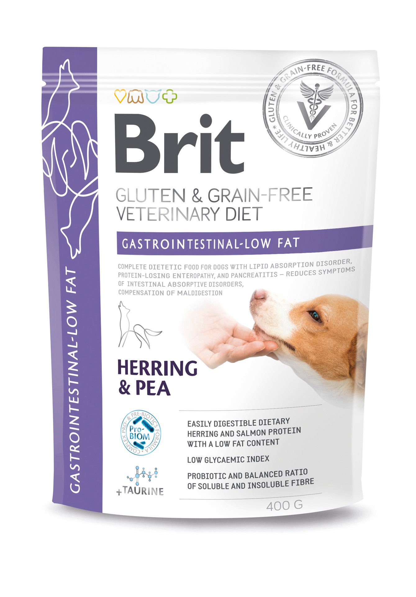 Brit Veterinary Diet Brit Grain-Free Vet Diets Dog Gastrointestinal-Low fat 400 g