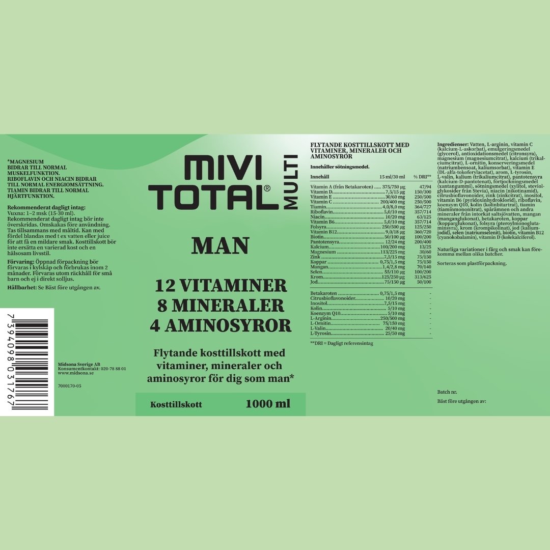Mivitotal Man Multivitamin & Mineraler 1000 ml