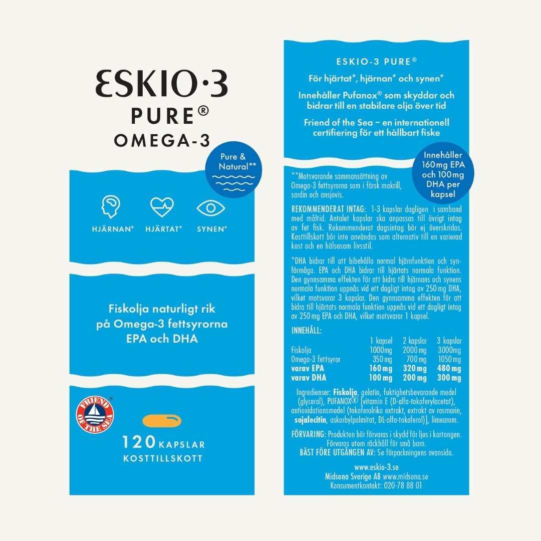 Eskio-3 Pure Omega-3 120 kapslar