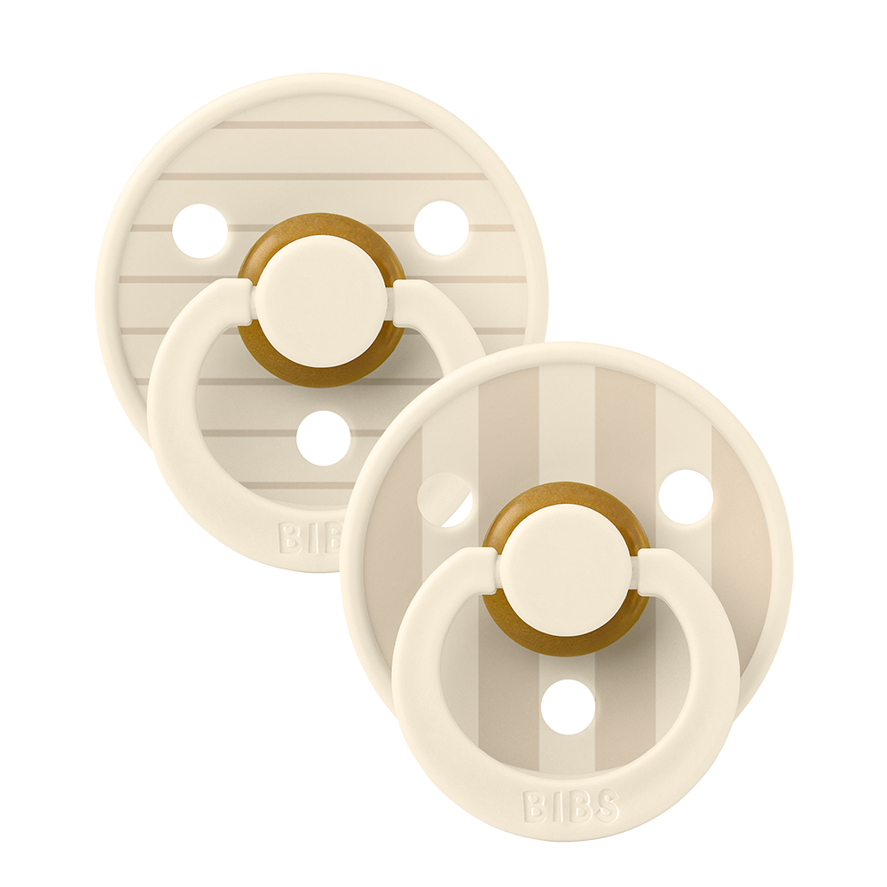 BIBS Pacifier Studio Colour Pin Latex Size 1 Ivory Vanilla Mix 2 st