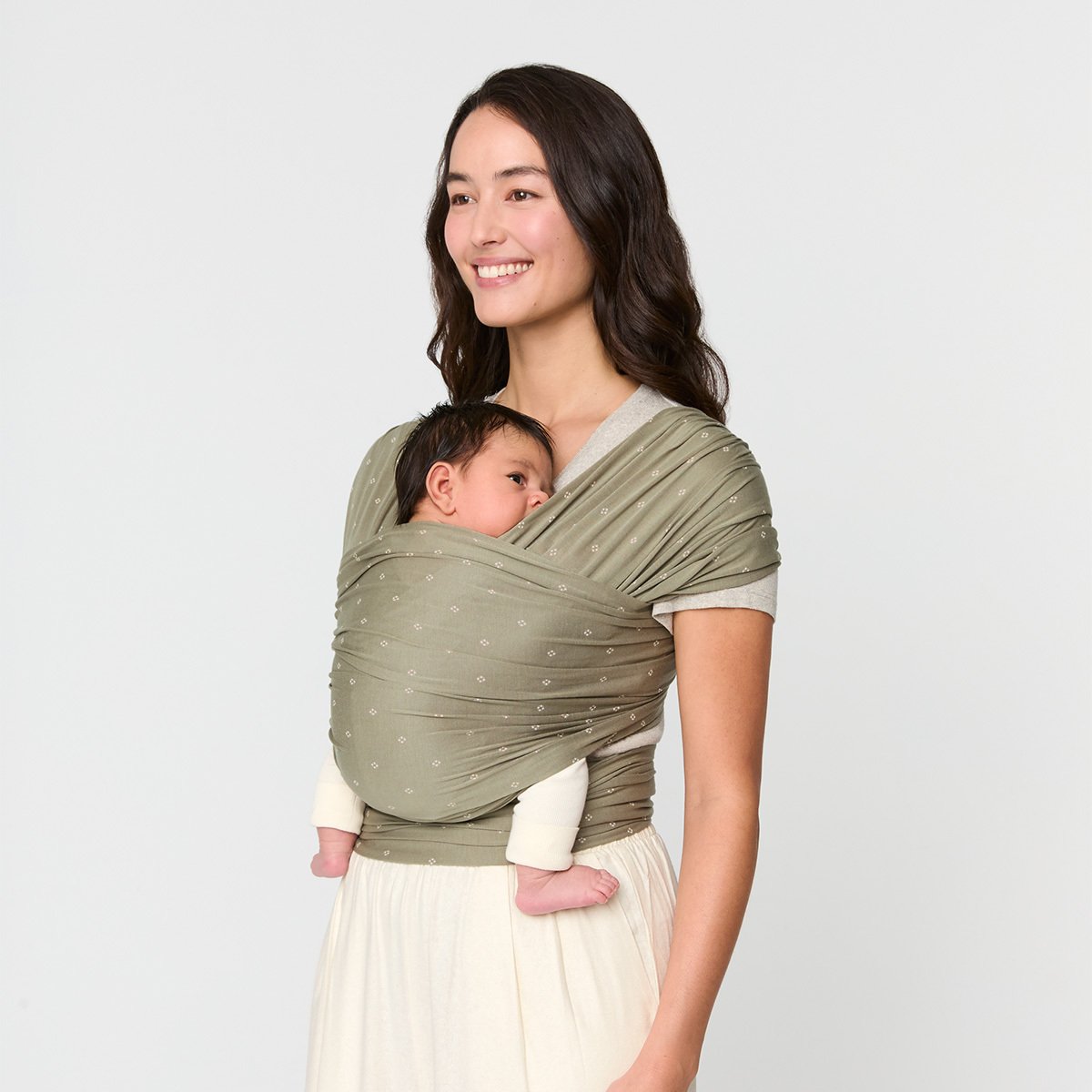 Ergobaby Aura Wrap Knit Soft Olive Diamonds Bärsjal