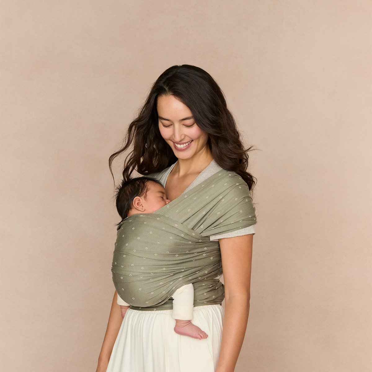Ergobaby Aura Wrap Knit Soft Olive Diamonds Bärsjal