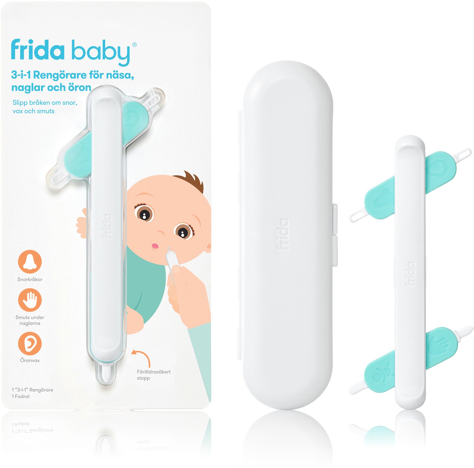 frida baby 3-i-1 Rengörare Näsa, Naglar & Öron 1 st