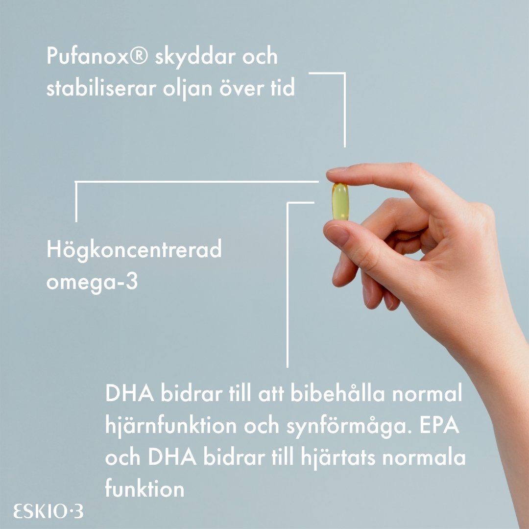 Eskio-3 High Omega-3 Fiskolja 120 kapslar