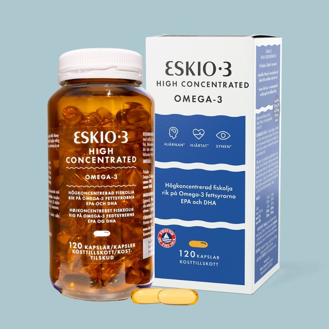 Eskio-3 High Omega-3 Fiskolja 120 kapslar