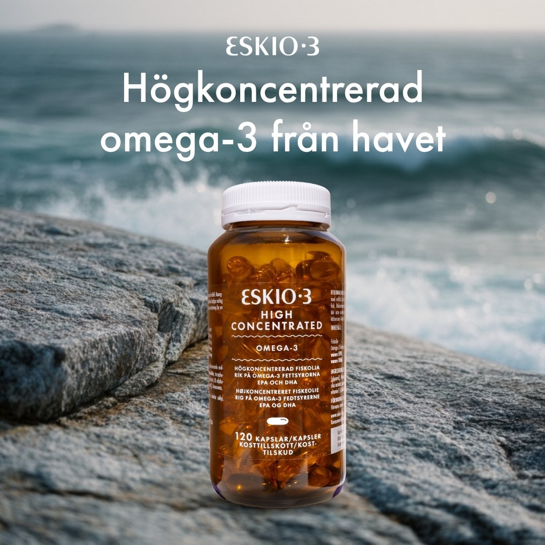 Eskio-3 High Omega-3 Fiskolja 120 kapslar