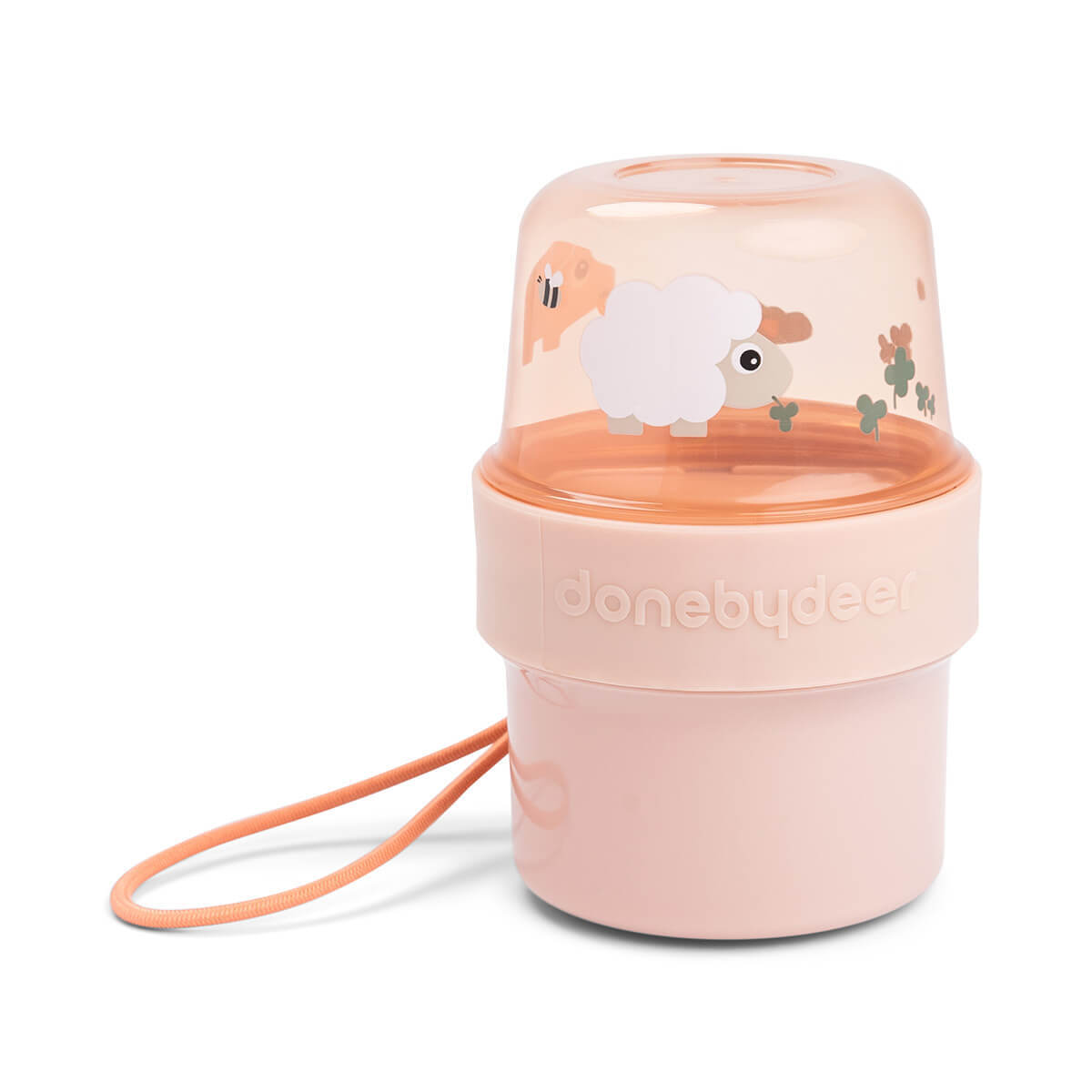 Done by Deer 2-i-1 Mellanmålslåda Tiny Farm Puder S