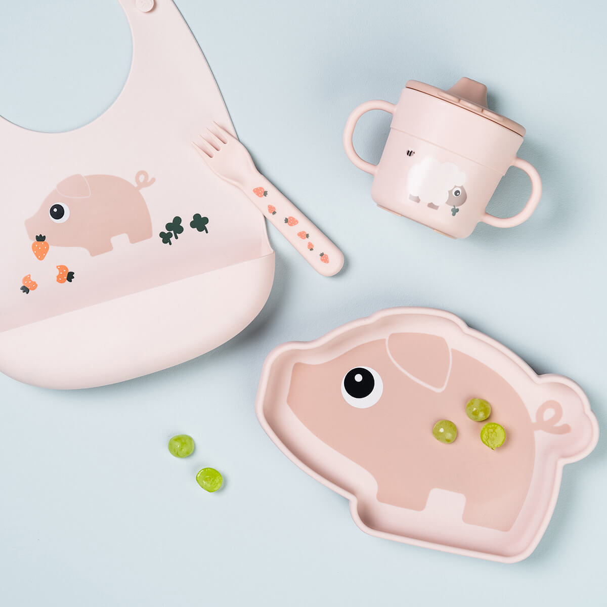 Done by Deer Silicone Bib Pigee Powder