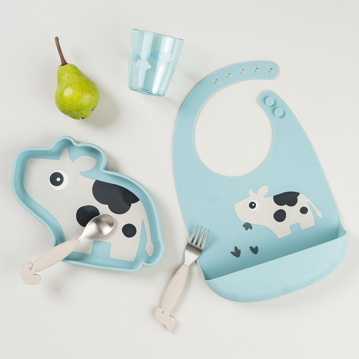 Done by Deer Silicone Bib Dotti Blue