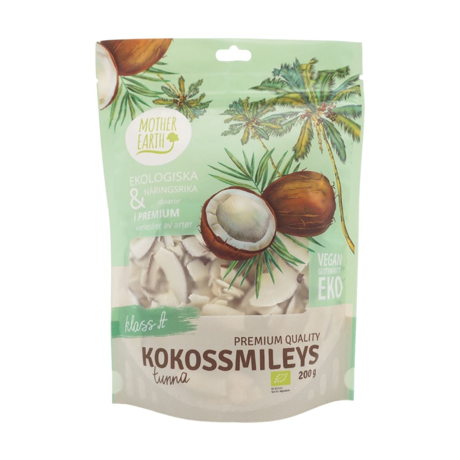 Mother Earth Kokossmileys Torkade Tunna Eko 200 g
