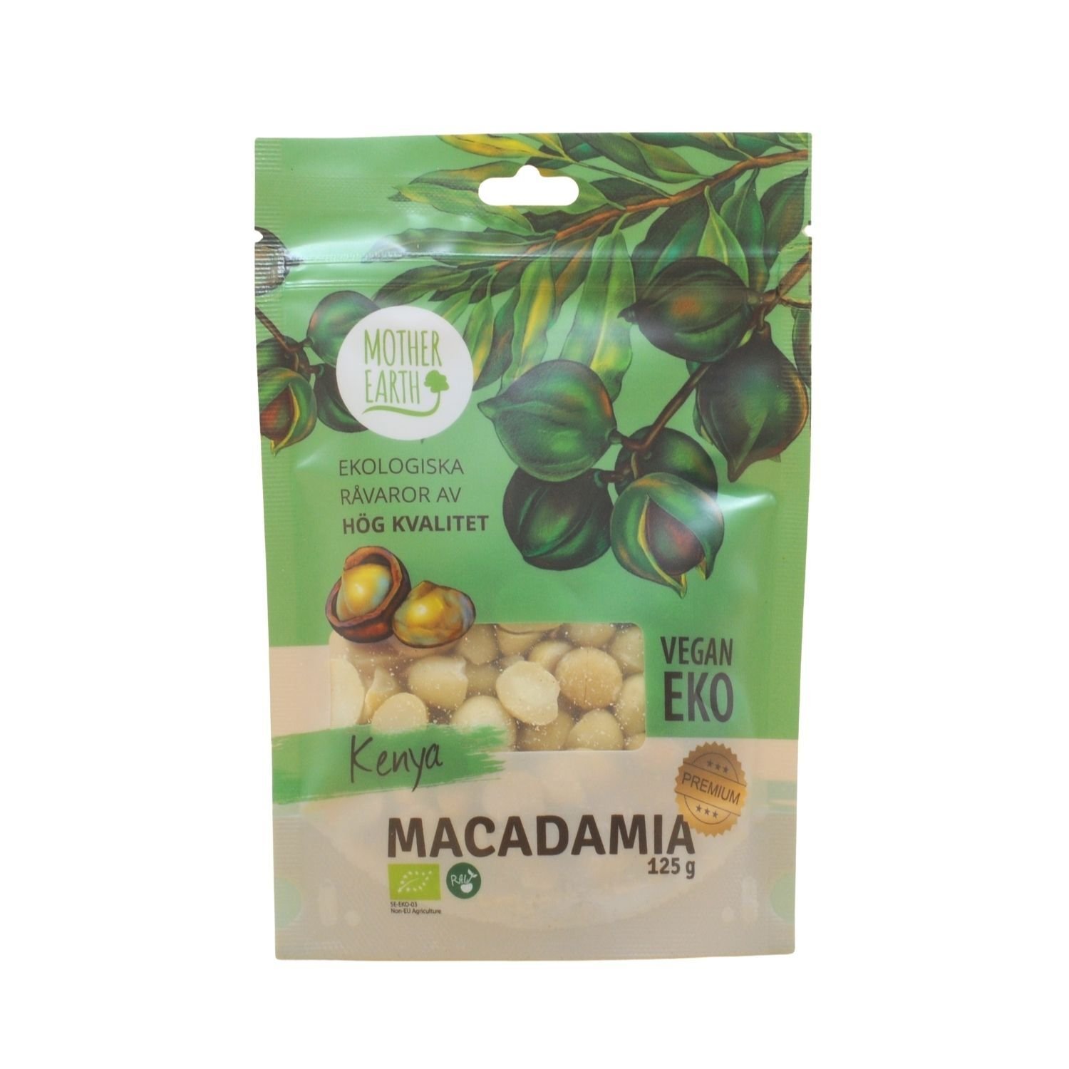 Mother Earth Macadamianötter Eko 125 g