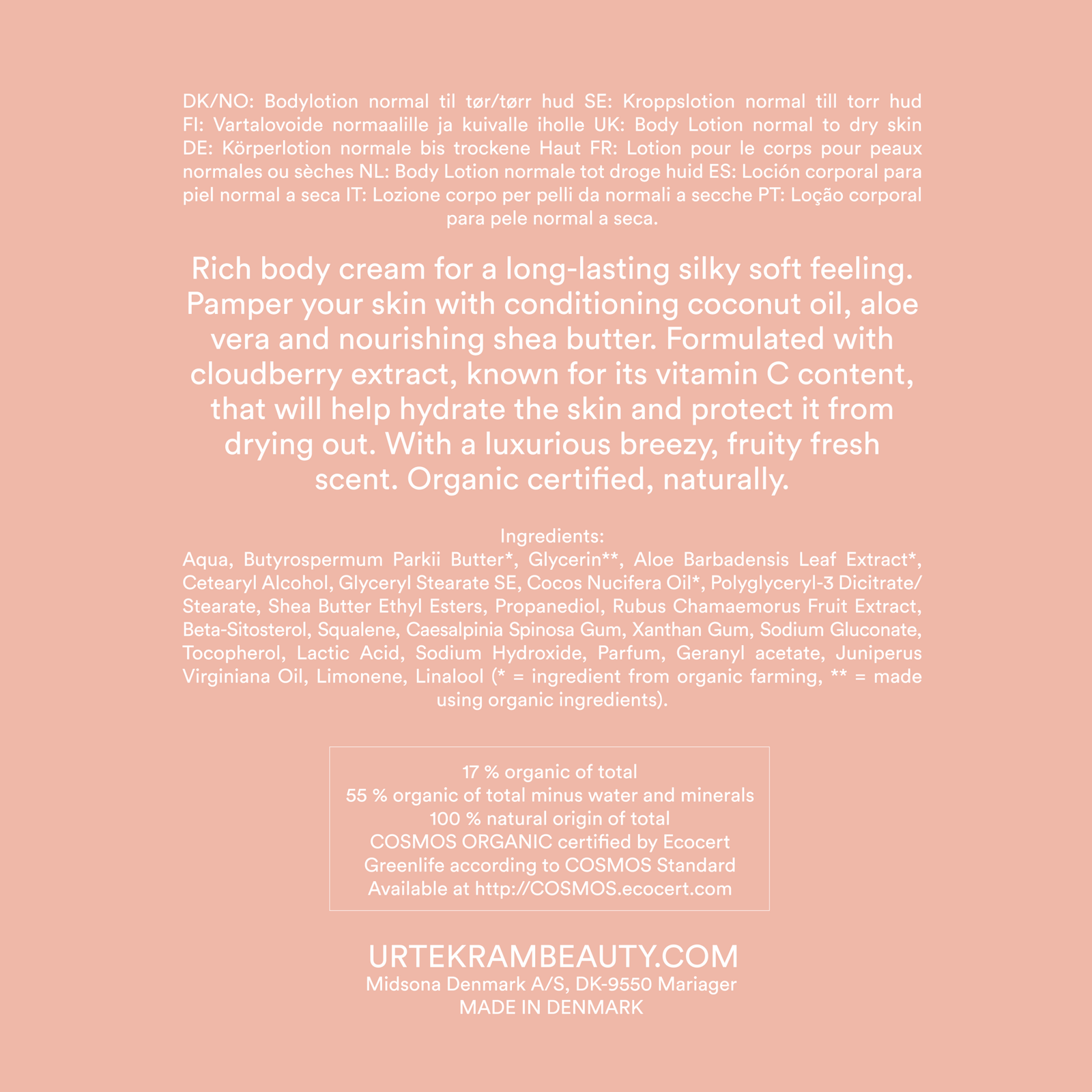 Urtekram Beauty Nordic Berry Body Cream 200 ml