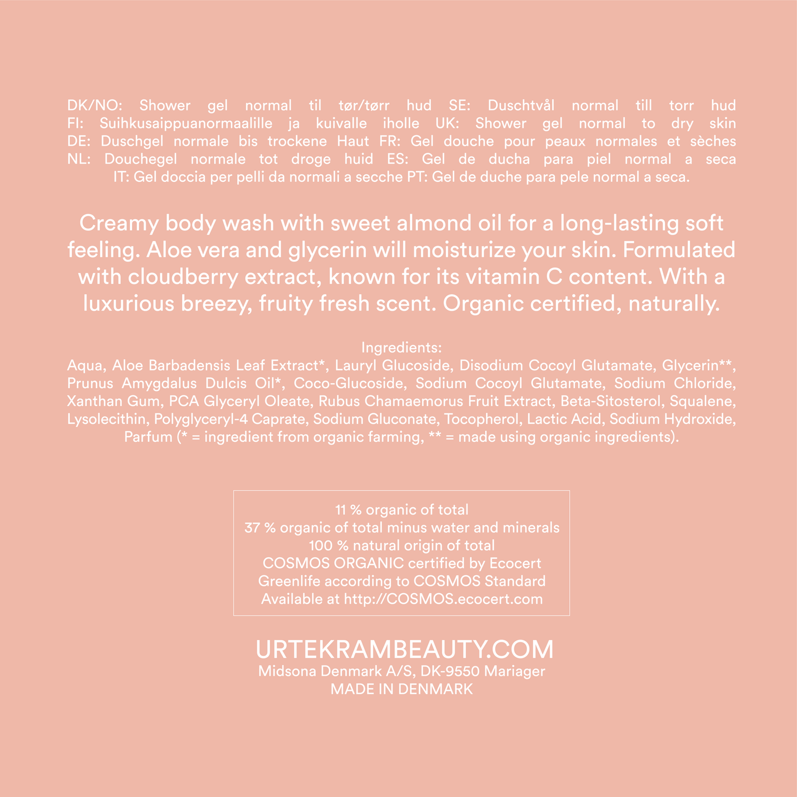 Urtekram Beauty Nordic Berry Creamy Body Wash 500 ml