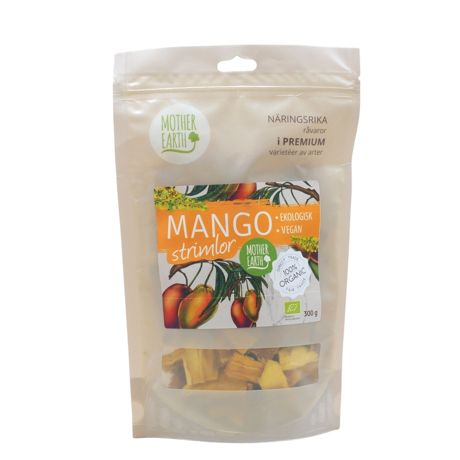 Mother Earth Mango Strimlor Eko 300 g