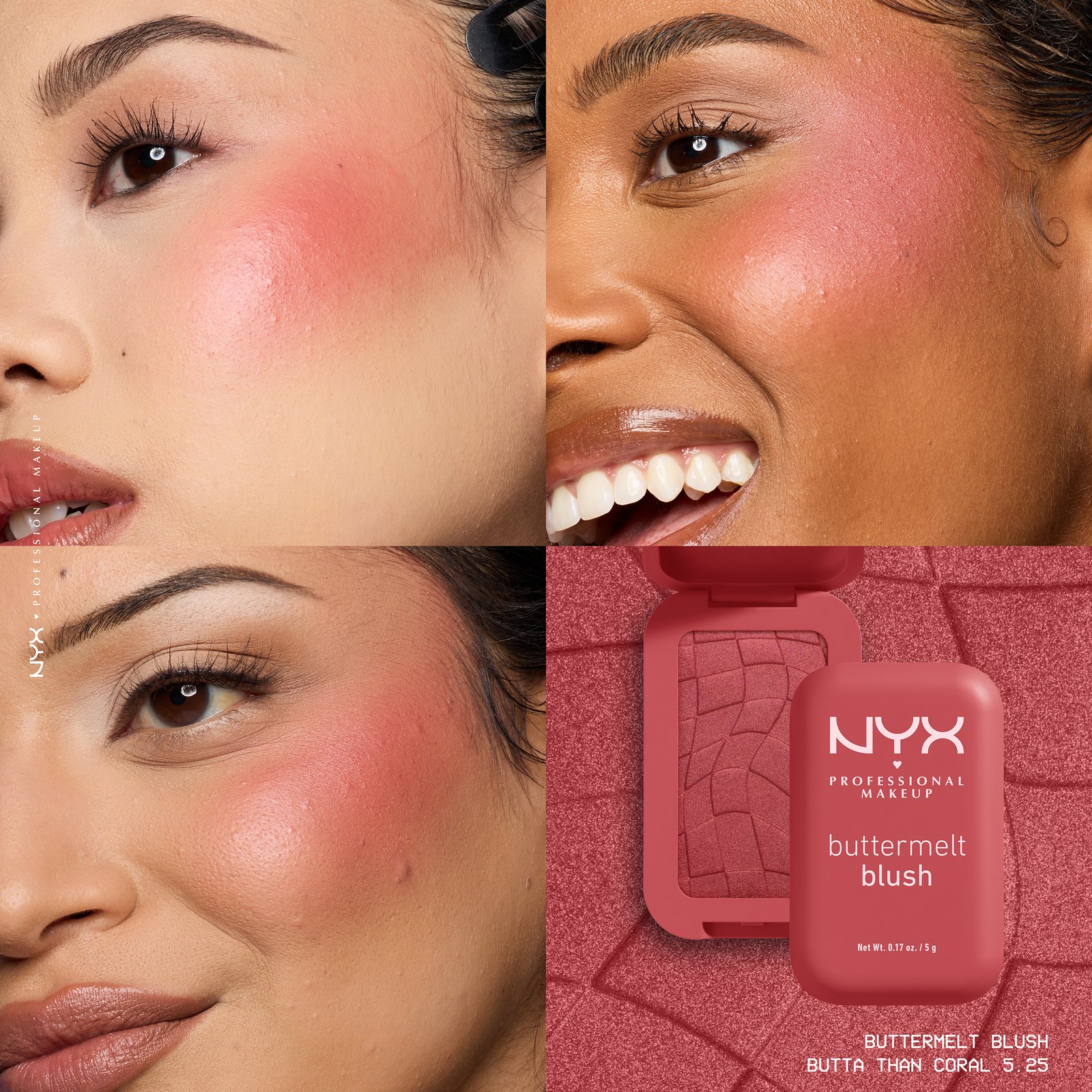 NYX Professional Makeup Buttermelt Rouge 05.25 Butta Than Coral 5g