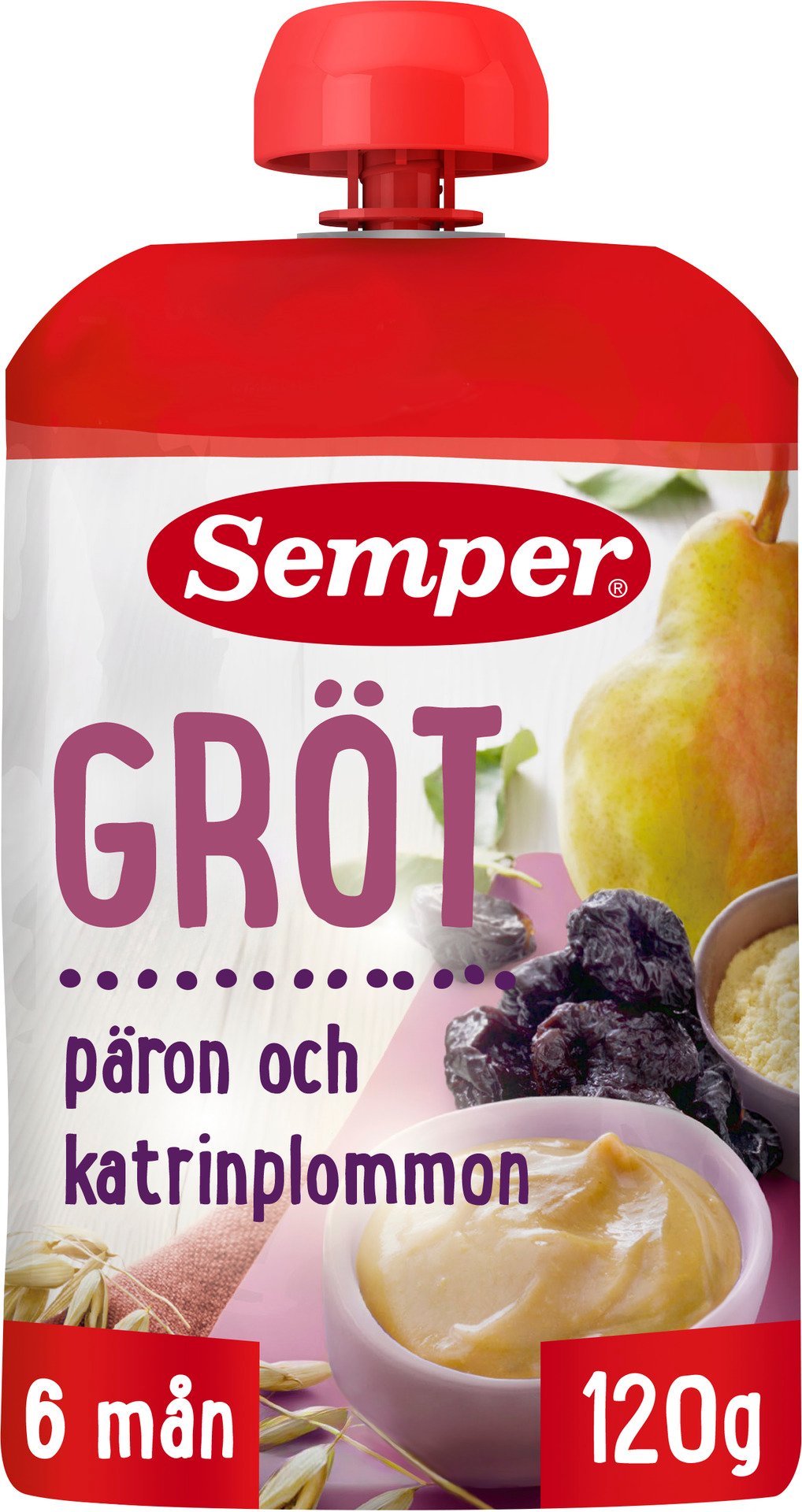 Semper Grötklämmis Päron & Katrinplommon 120 g
