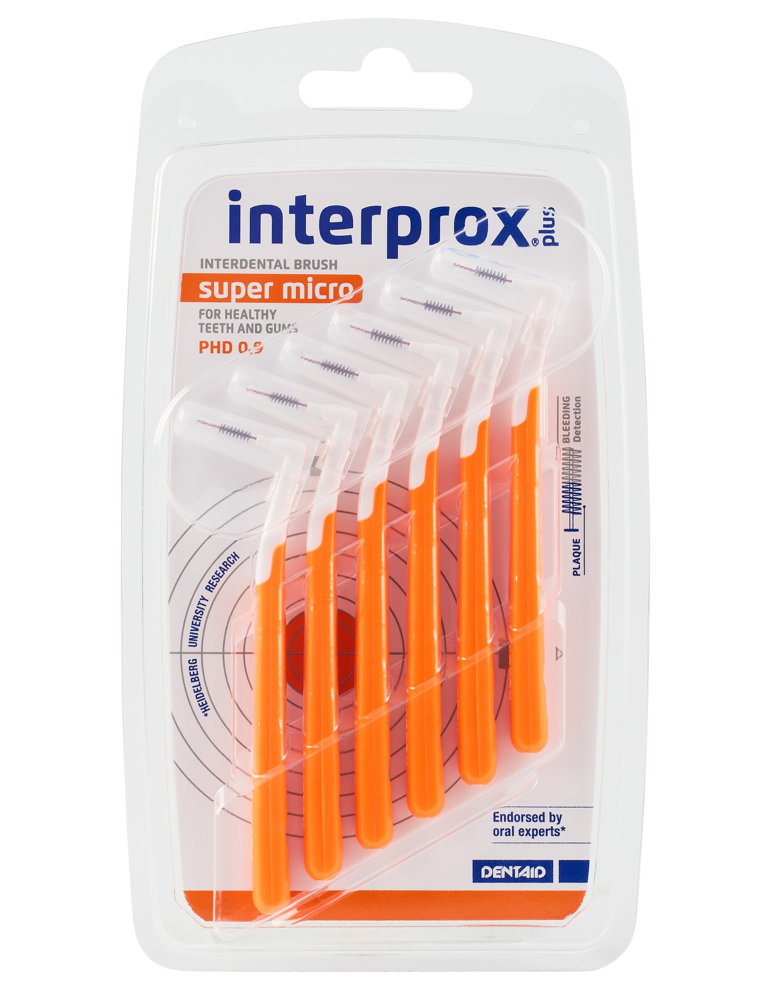 Interprox Vinkel Plus Super Micro Mellanrumsborste Orange 0,5 mm 6 st