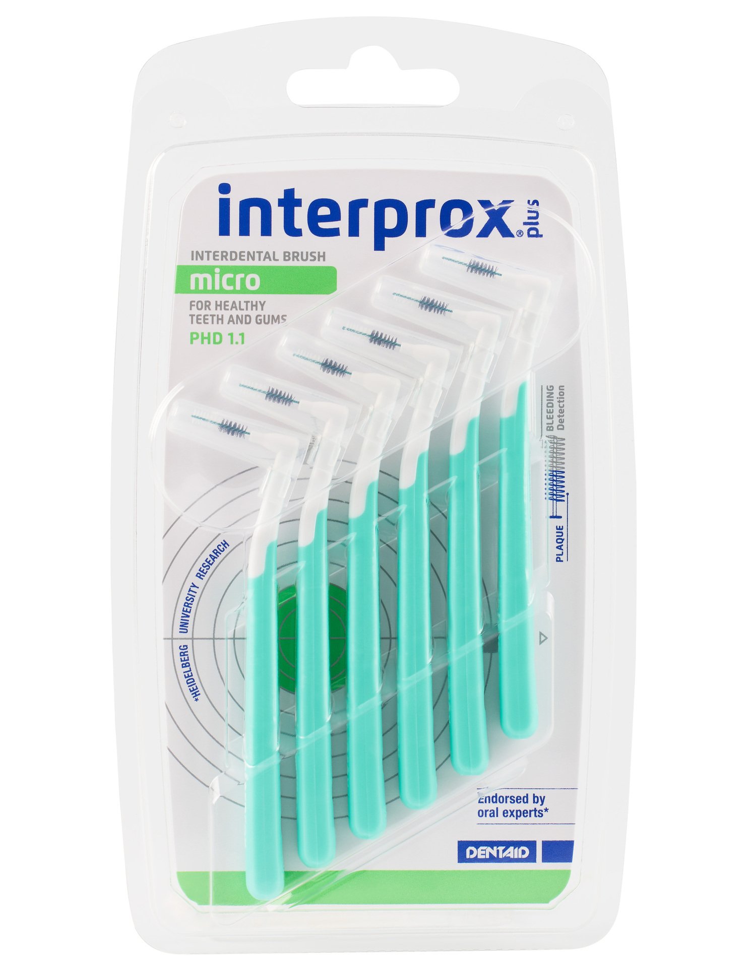Interprox Vinkel Plus Micro Mellanrumsborste Grön 0,66 mm 6 st