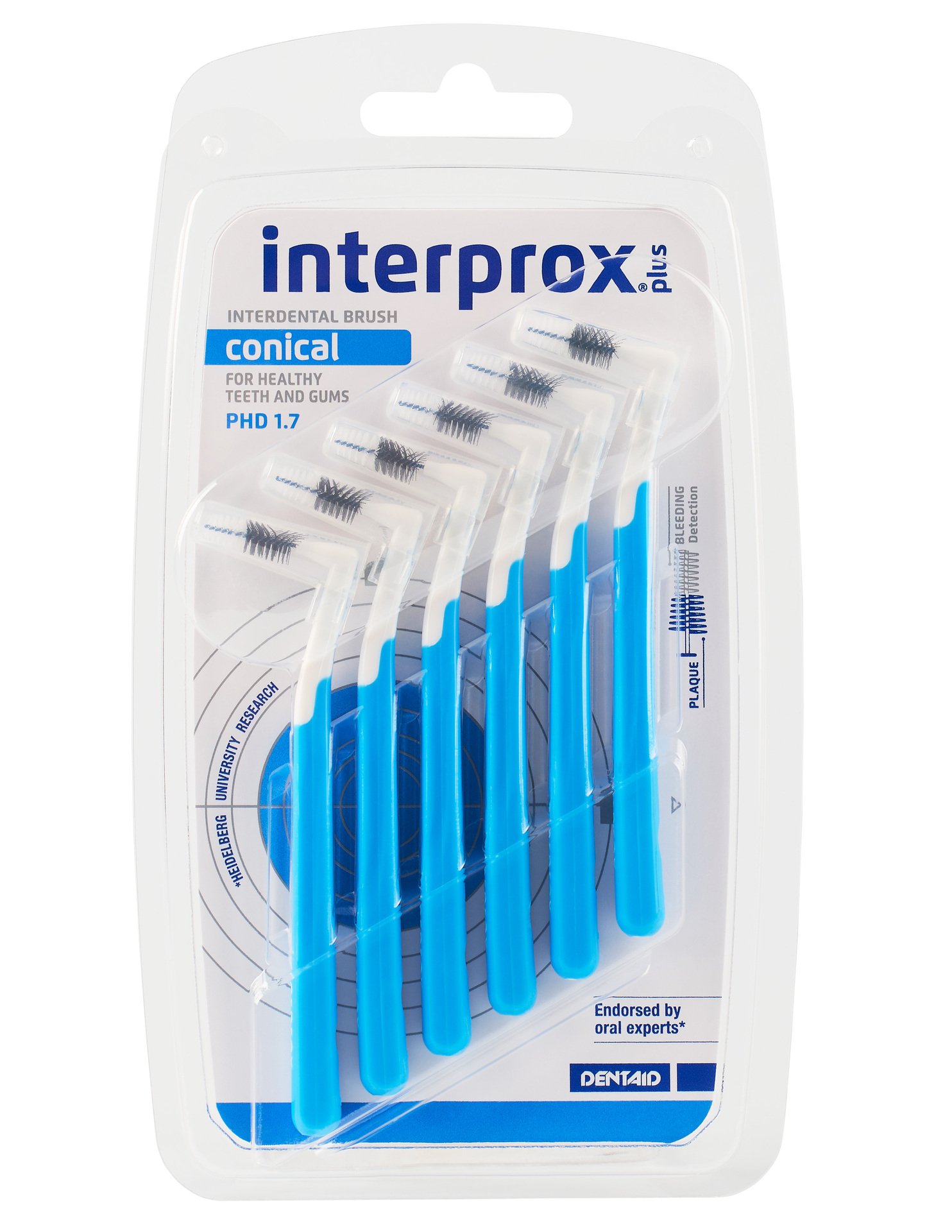 Interprox Vinkel Plus Conical Mellanrumsborste Blå 0,8 mm 6 st
