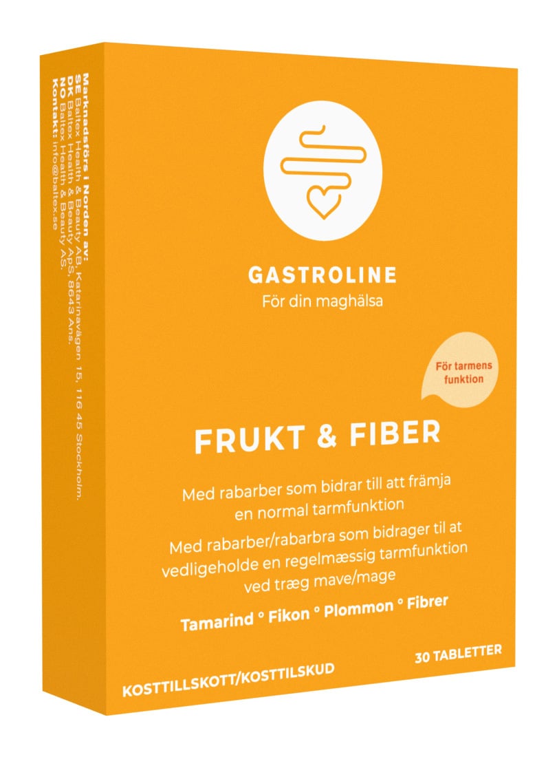 Gastroline Frukt & Fiber 30 tabletter