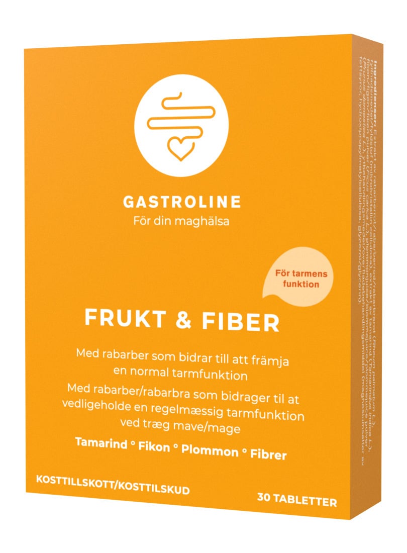 Gastroline Frukt & Fiber 30 tabletter