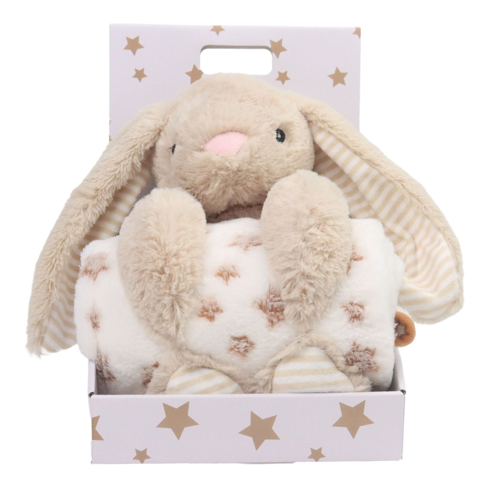 Carlo Baby Fleecefilt Beige Stjärna & Gosedjur Beige Kanin