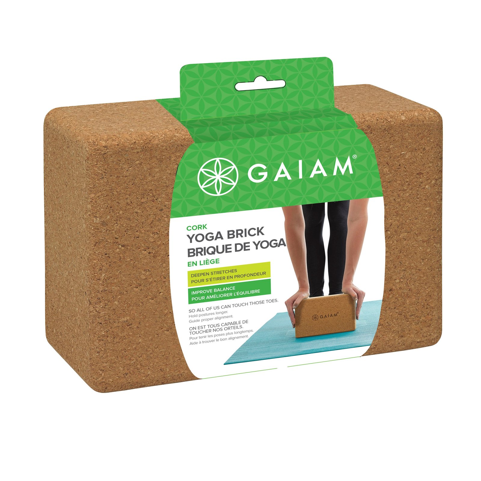 GAIAM Yoga Block Cork Brick