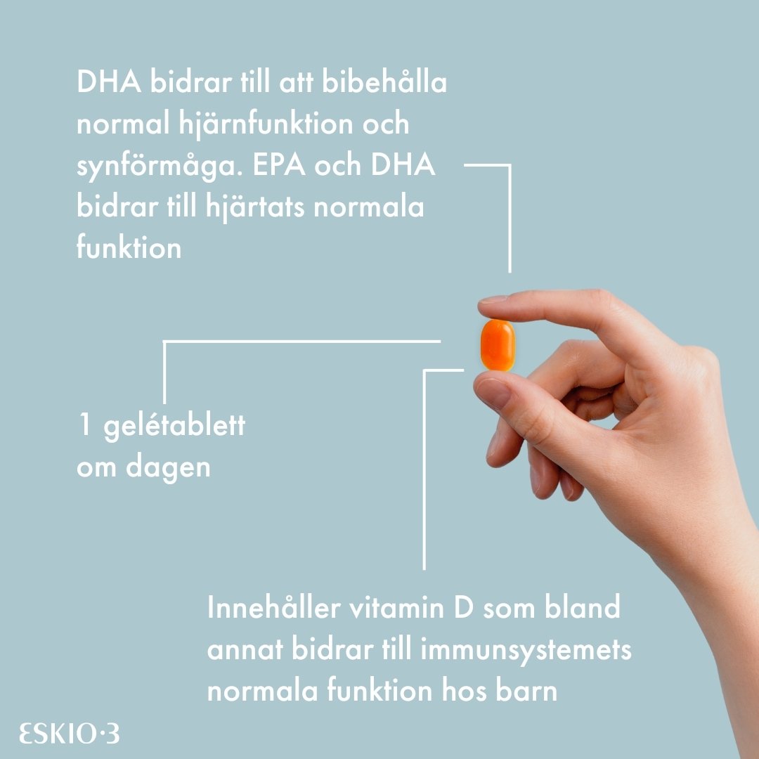 ESKIO-3 Kids Omega-3 & D-Vitamin 27 tuggtabletter