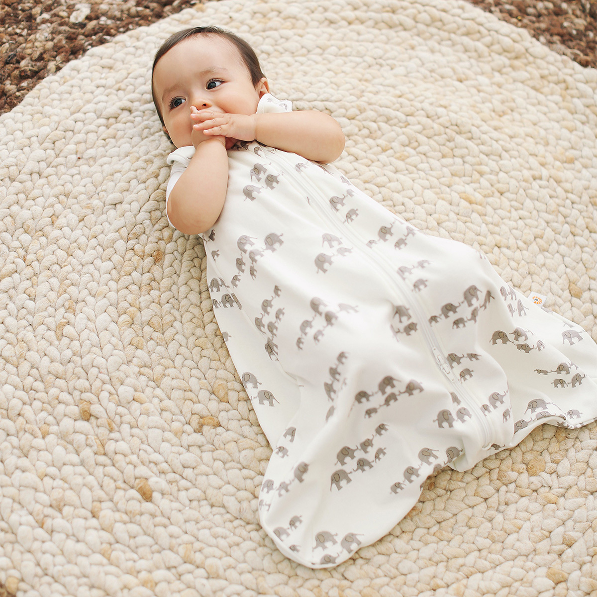 Ergobaby Sovpåse på språng Elefanter Tjock 18-36m (TOG 2.5)