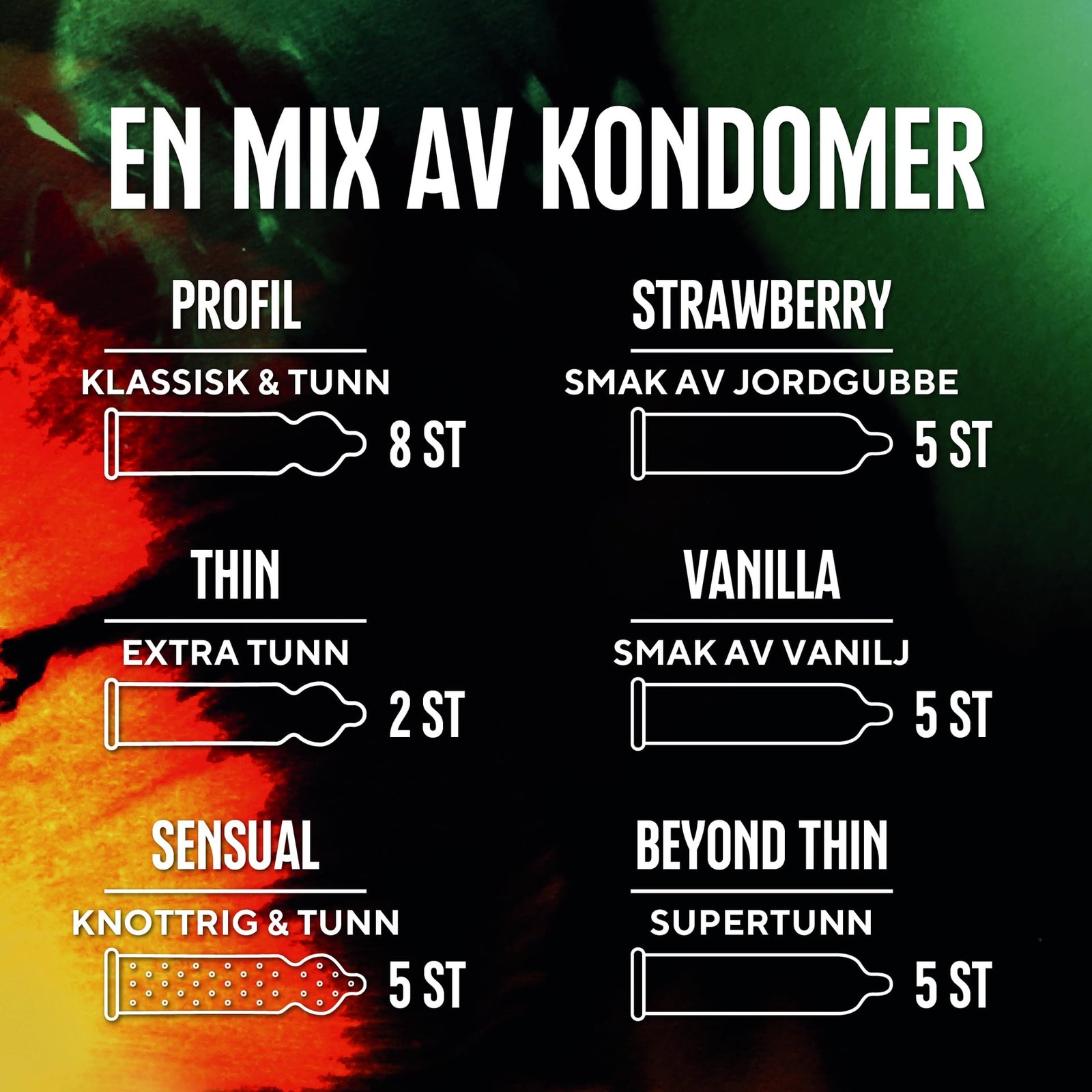 RFSU Mixed kondomer 30 st
