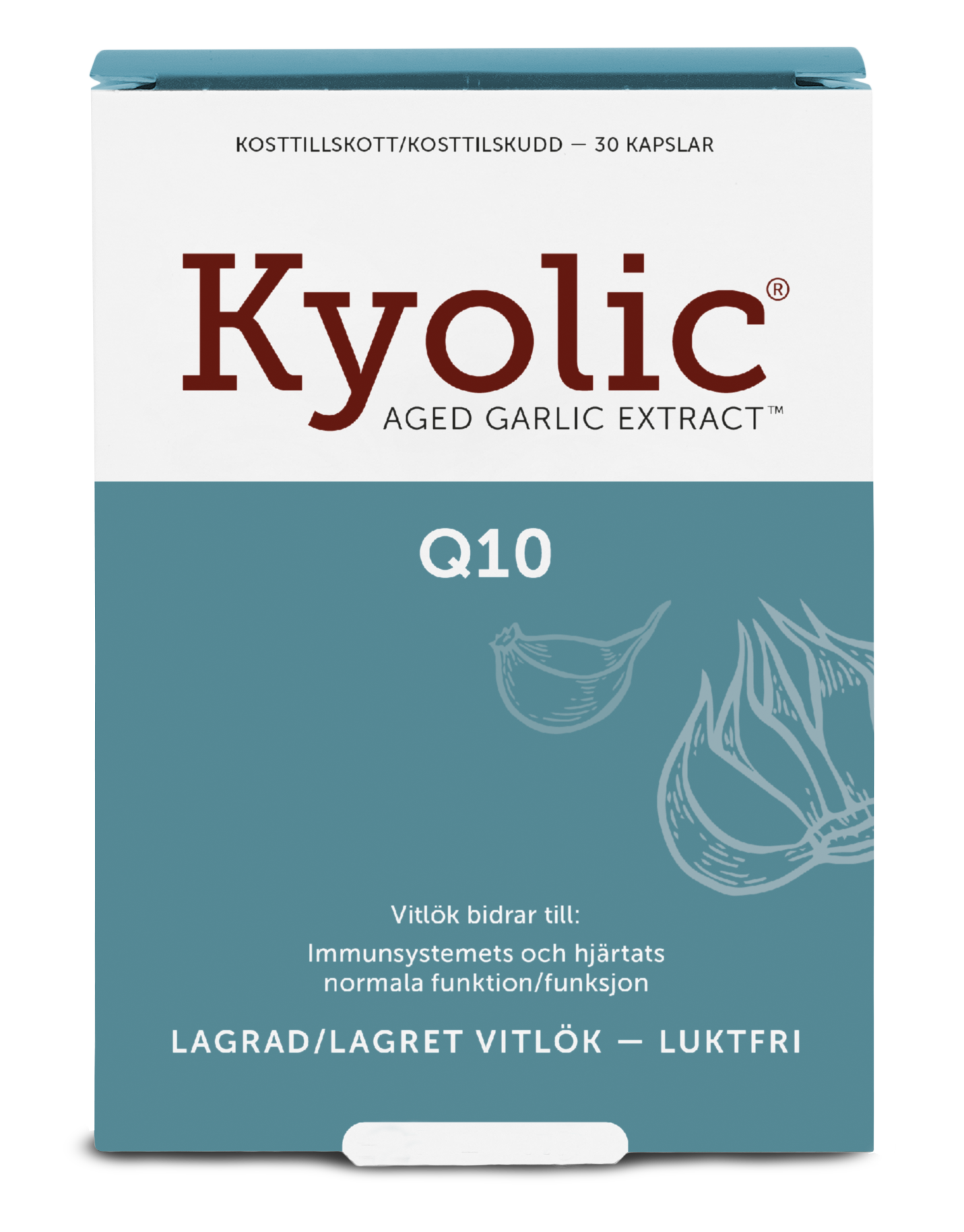 Kyolic  Aged Garlic Extract + Q10 30 kapslar