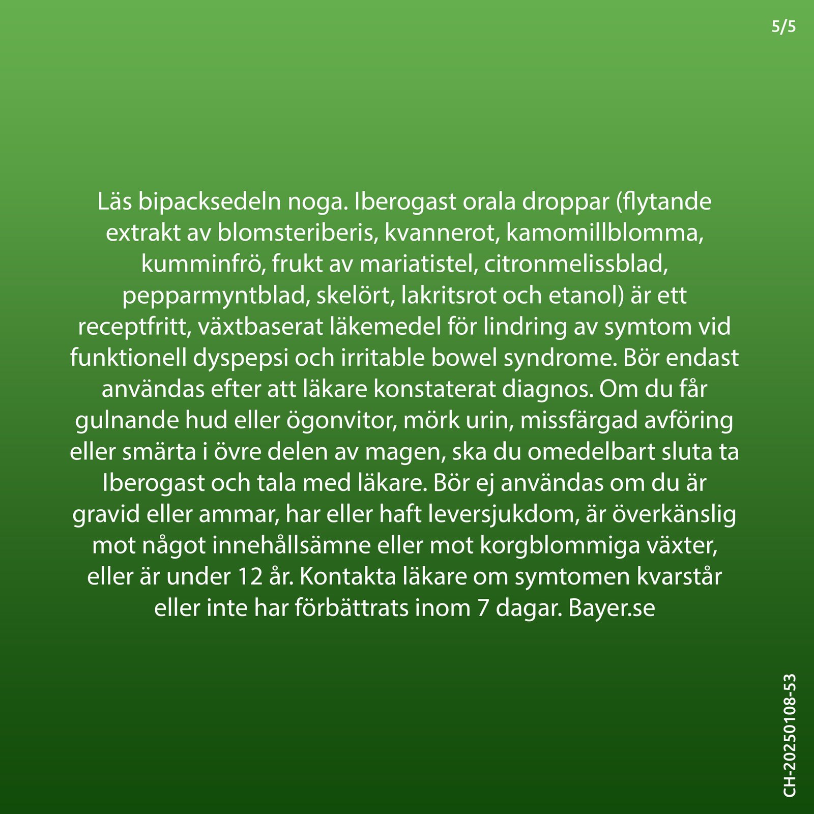 Iberogast orala droppar, 50 ml