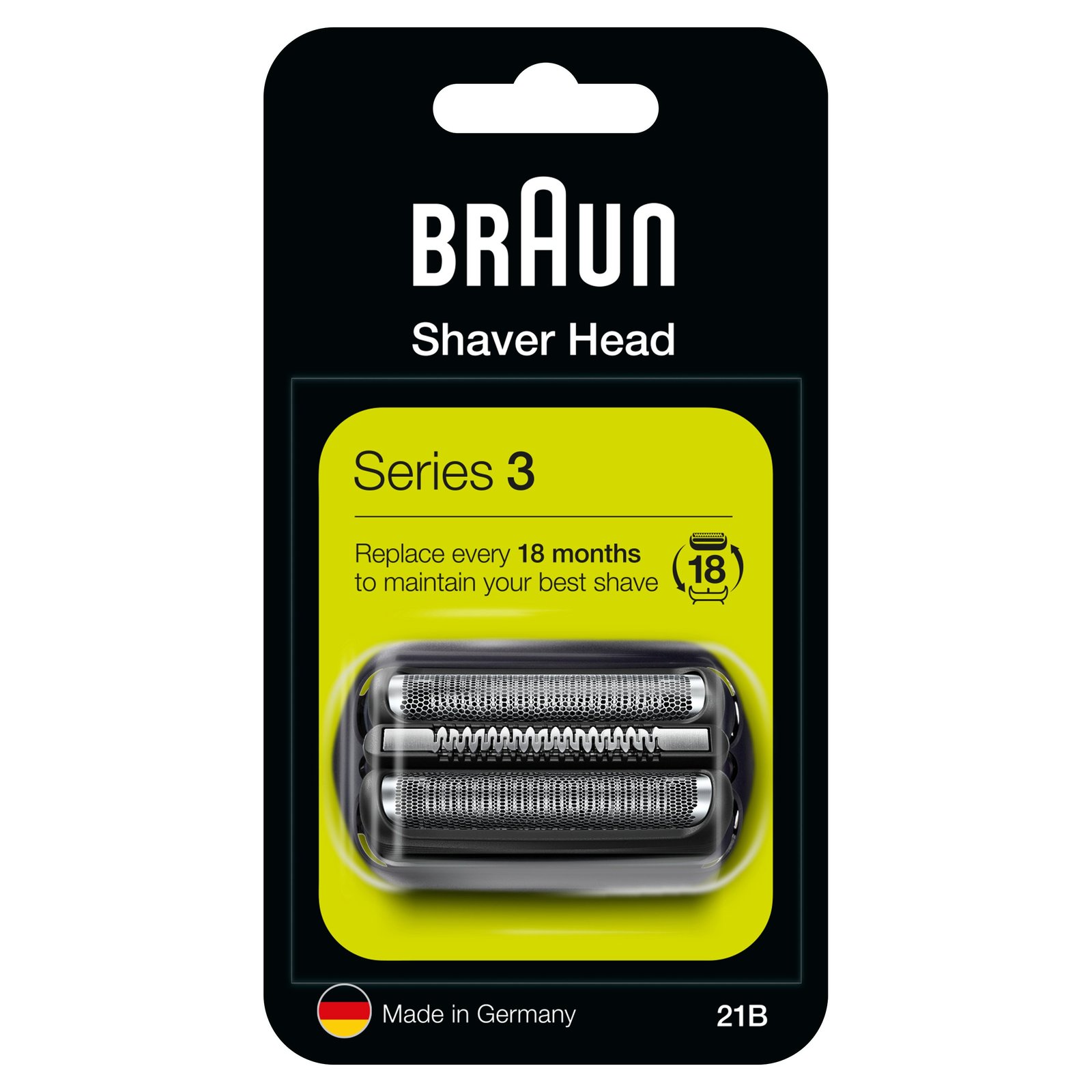 Braun Series 3 Byteskassett till elektriskt rakapparatshuvud 21B Svart