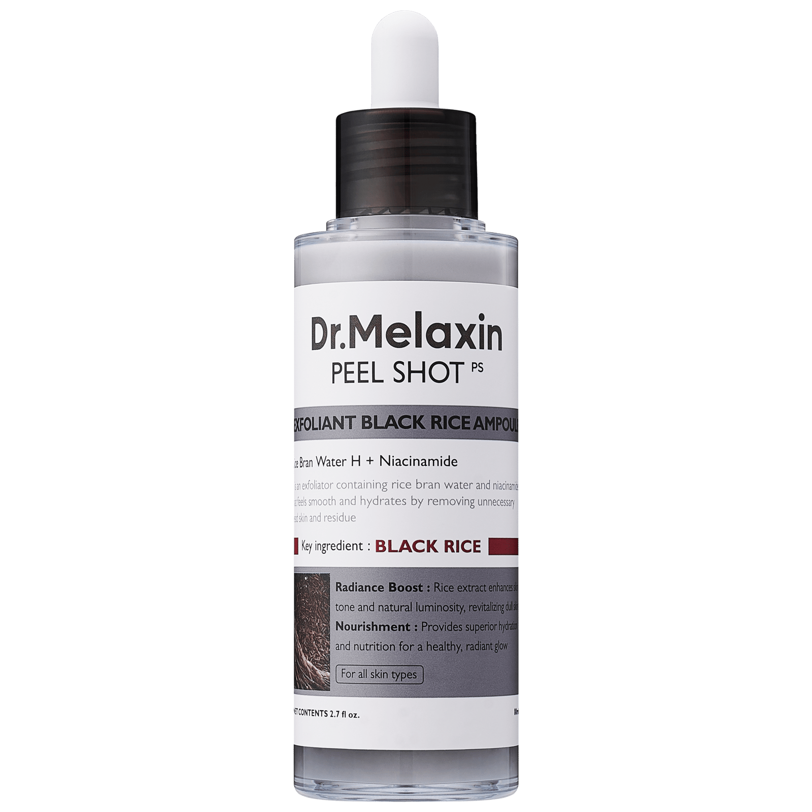 Dr.Melaxin Peel Shot Exfoliating Black Rice Ampoule 80 ml
