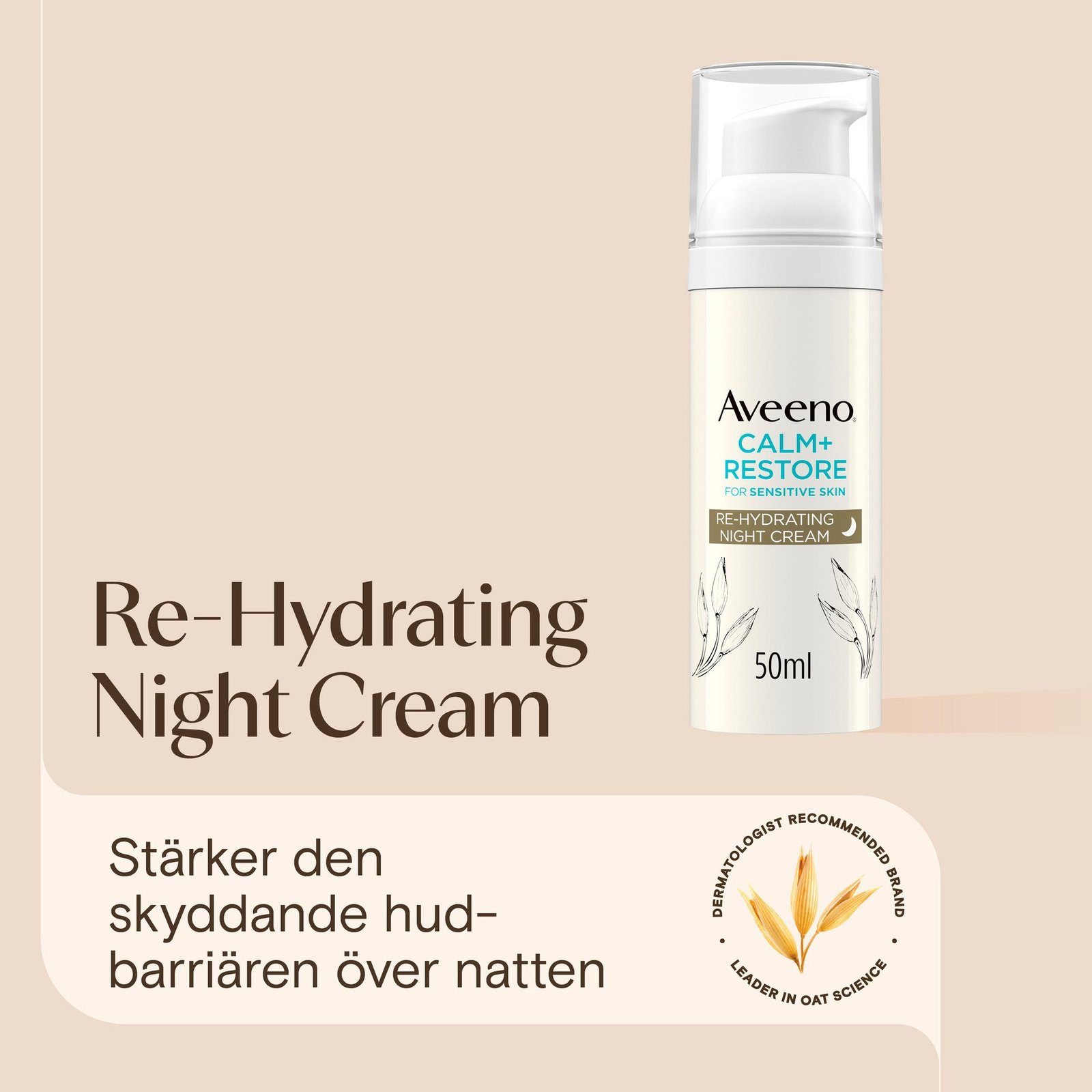 Aveeno Calm+Restore Re-hydrating Night Cream 50 ml
