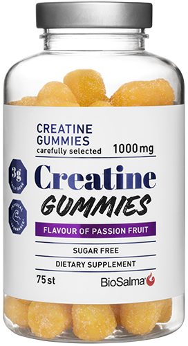 BioSalma Creatine Gummies 1000mg Passion Fruit 75 st