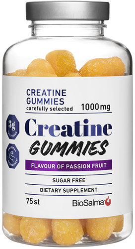 BioSalma Creatine Gummies 1000mg Passion Fruit 75 st