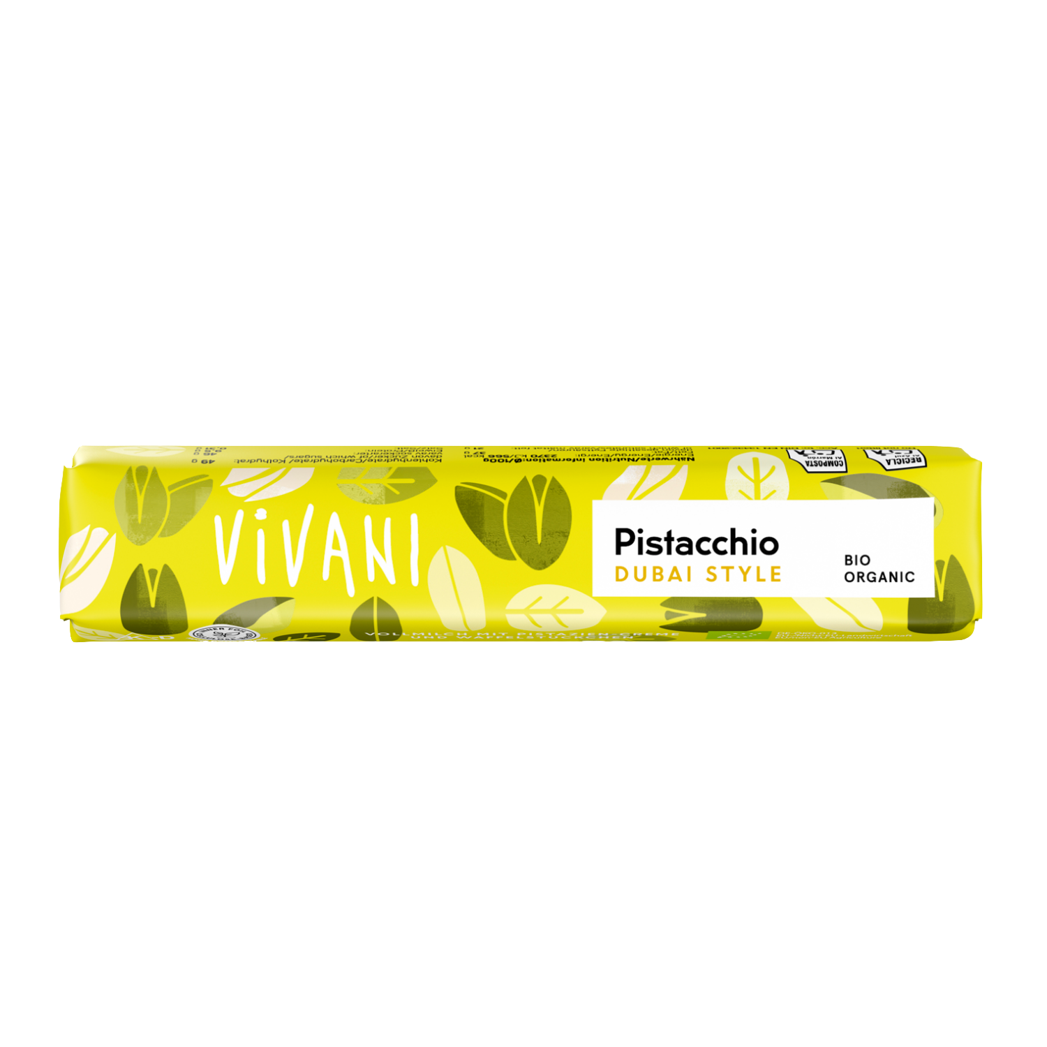 Vivani Pistacchio Dubai Style Choklad Eko 40 g