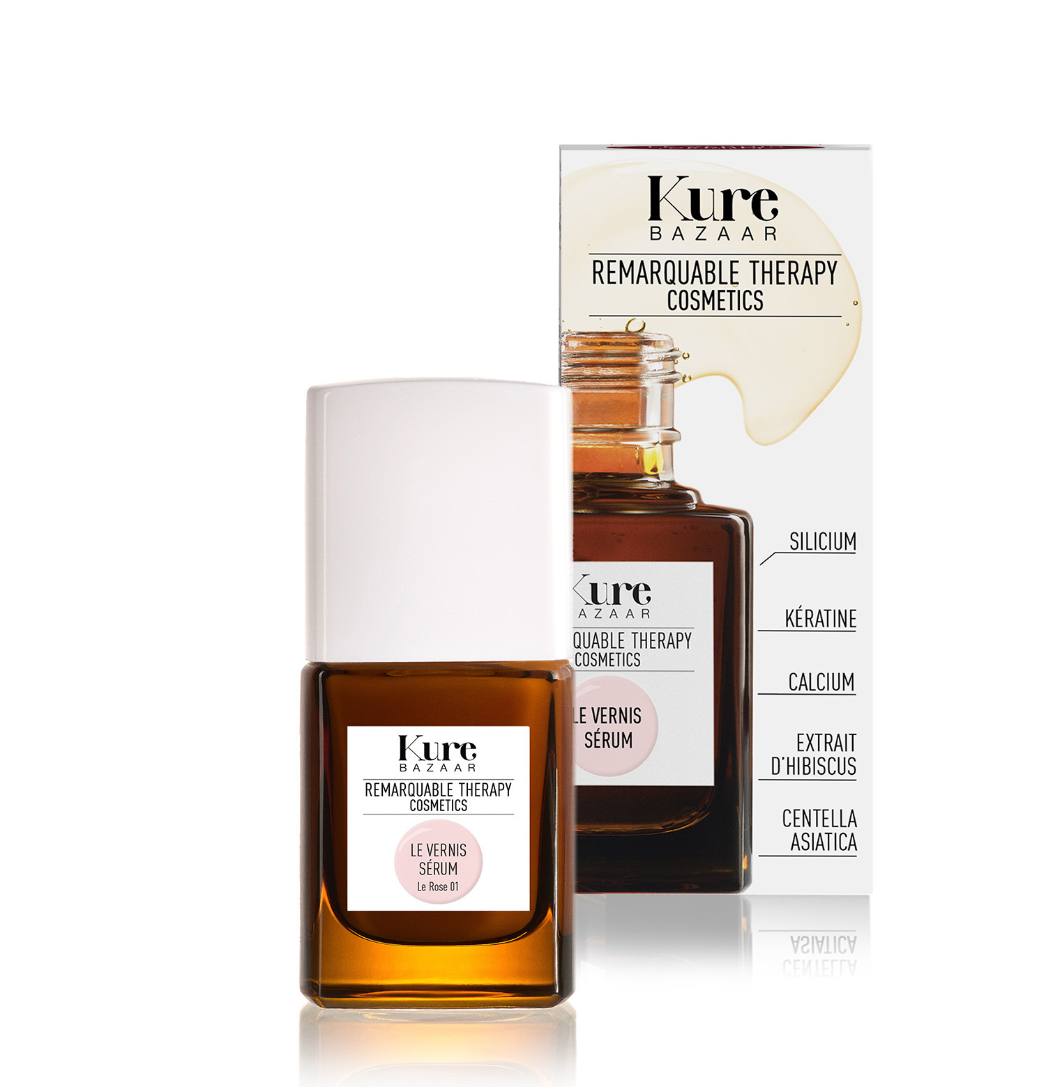 Kure Bazaar Remarquable Therapy Färgade nagelförstärkare 01 Le Rose 10 ml
