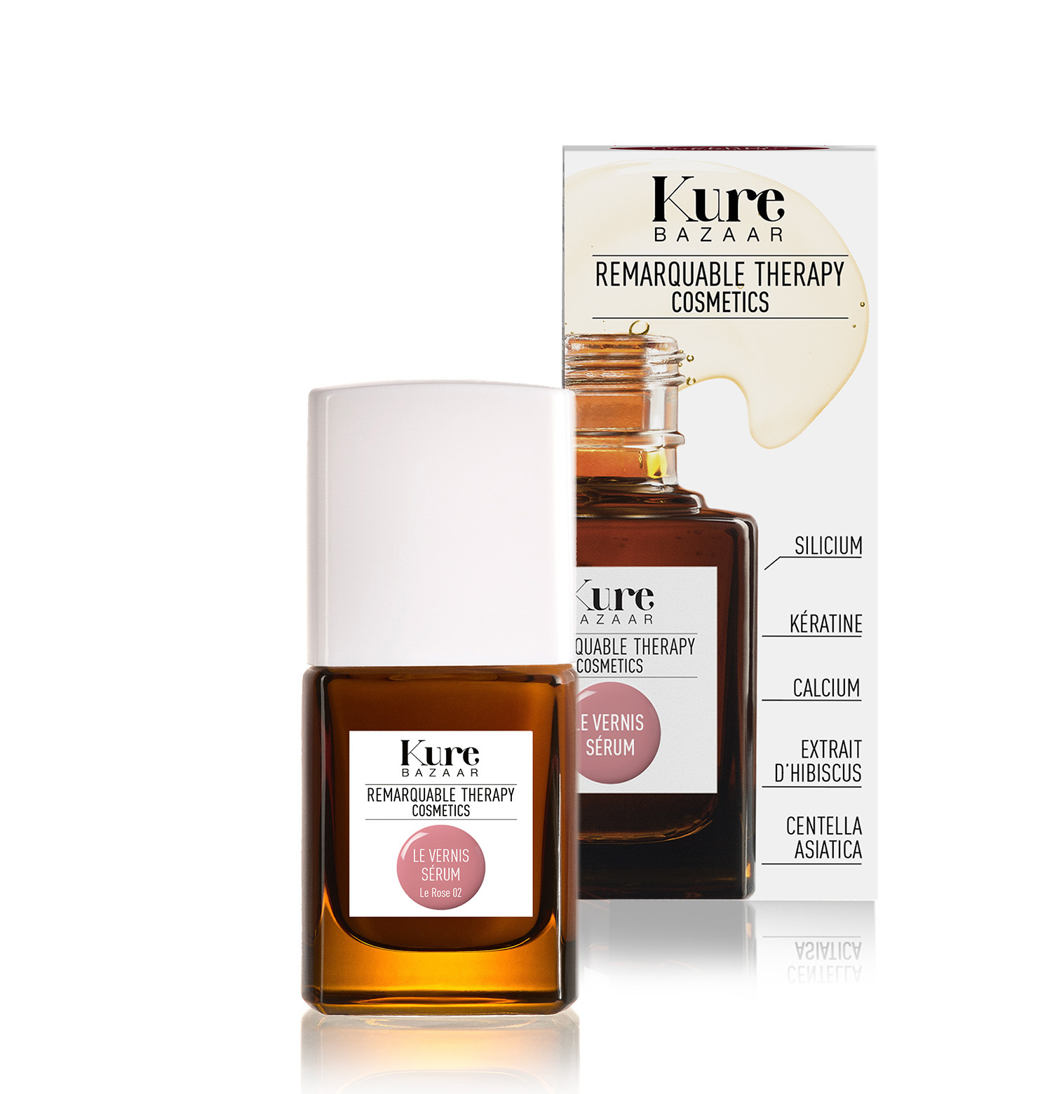 Kure Bazaar Remarquable Therapy Färgade nagelförstärkare 02 Le Rose 10 ml